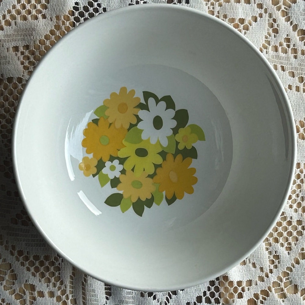 🌼☀️MINT Vintage Johnson Brothers "Sun Up" Bowl | Rare 70s Retro Bloom☀️🌼